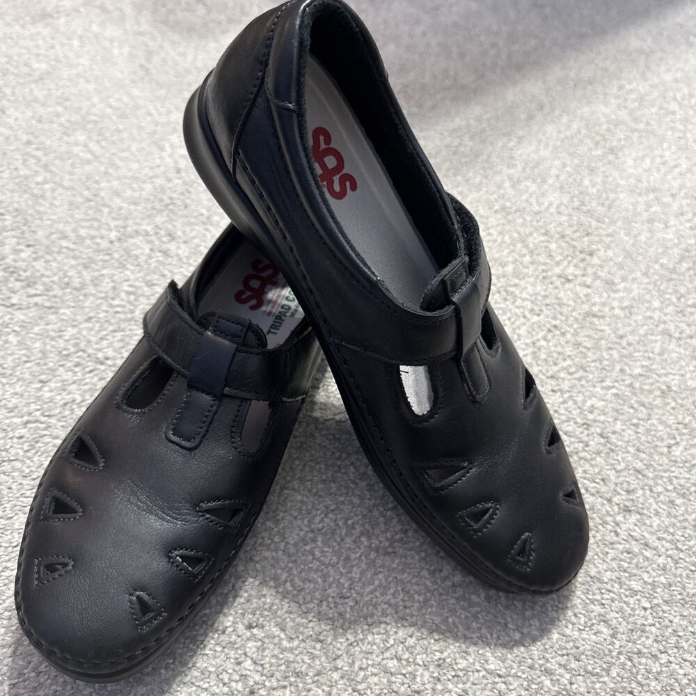 SAS Tripad Comfort Roamer Women's  Size 8.5 Mary Jane Slip on Black Made in USA